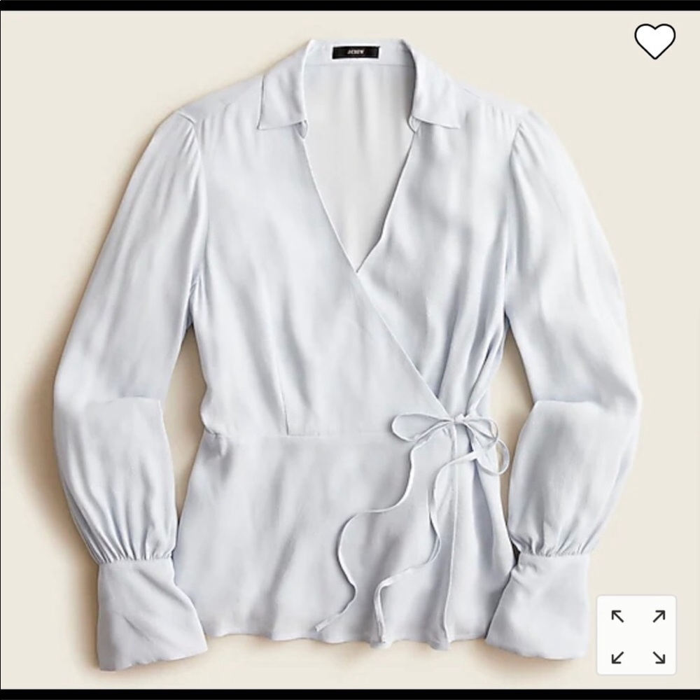 J. Crew white wrap blouse NWT Sz 16